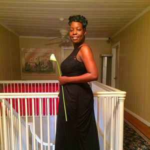 David's Bridal Black Formal Gown